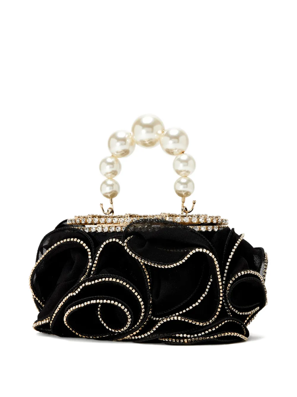 Rosantica Mini Holli Ruffles Tote Bag In Black