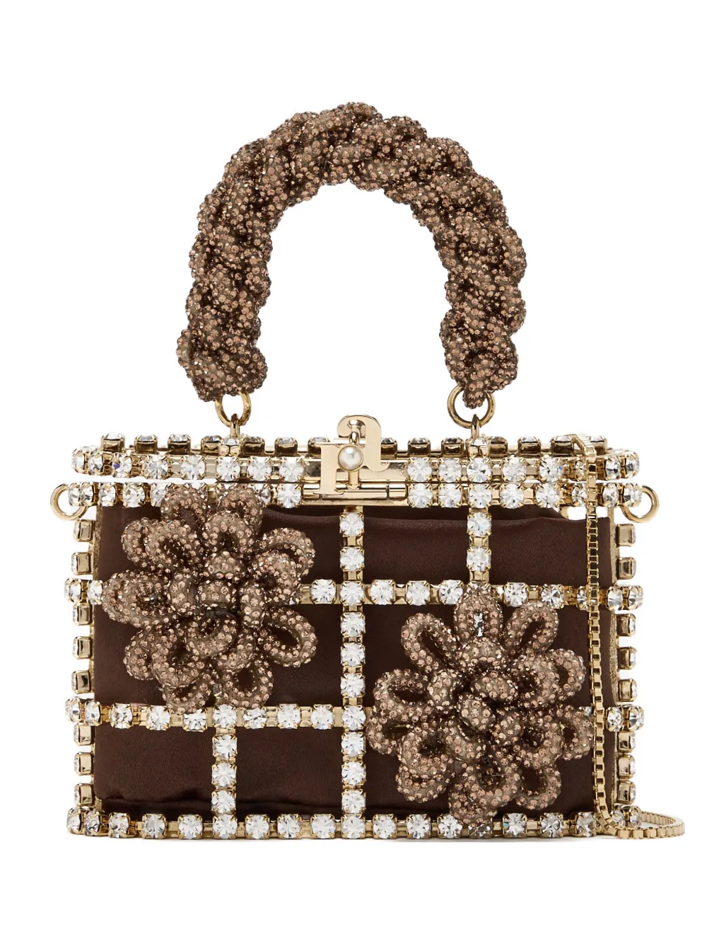 Rosantica Pocket Timo crystal-embellished mini bag | Brown | Image 1