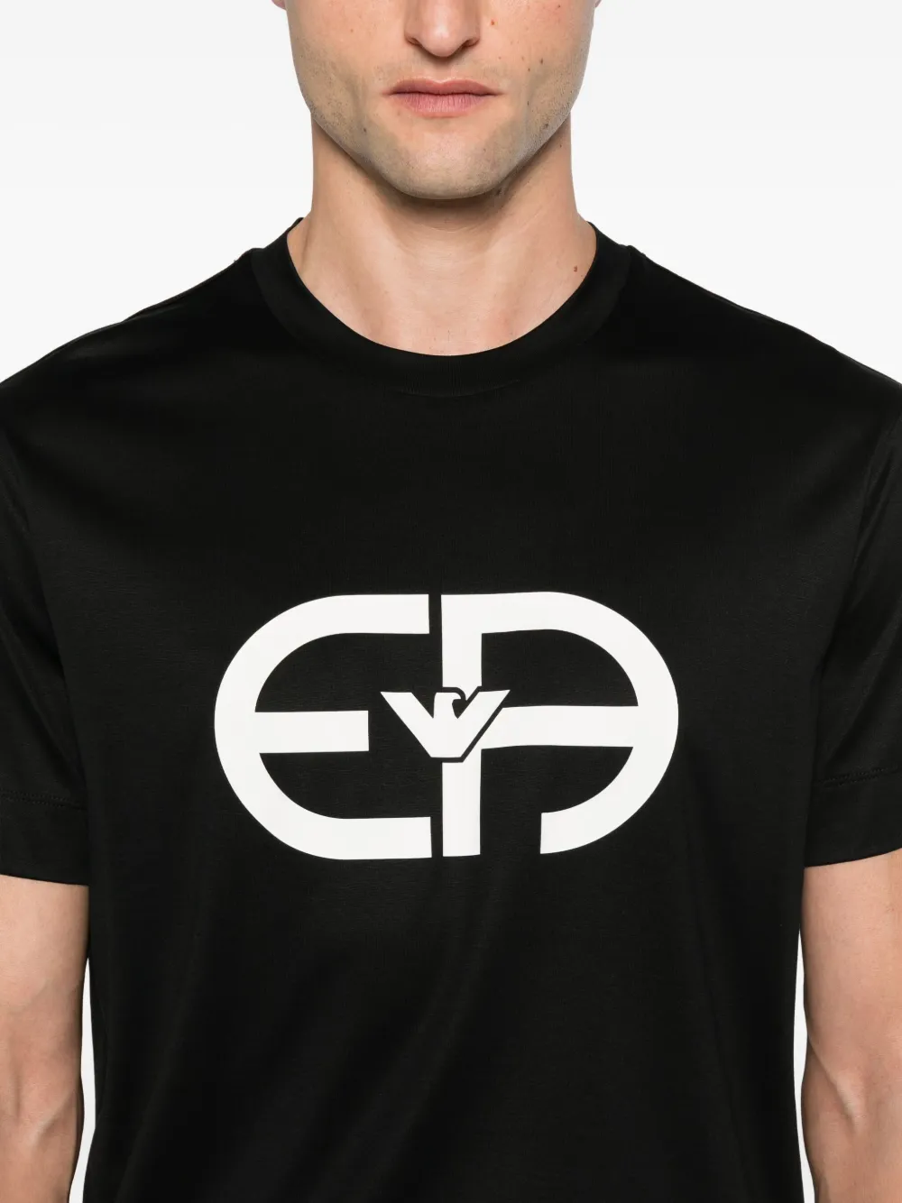 Emporio Armani T-shirt met logoprint Zwart