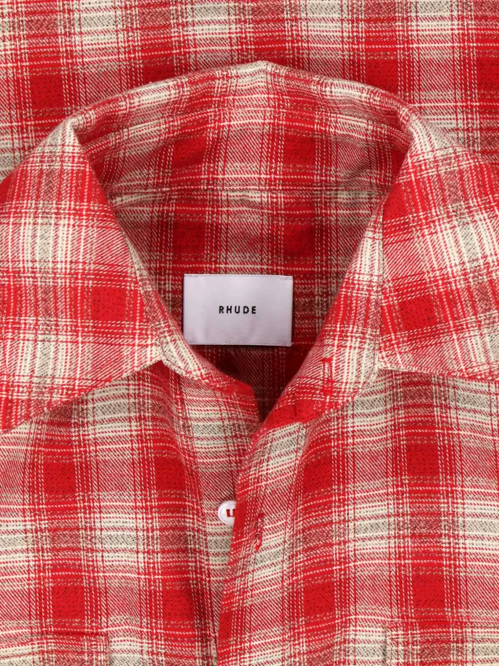 RHUDE Geruit overhemd Rood