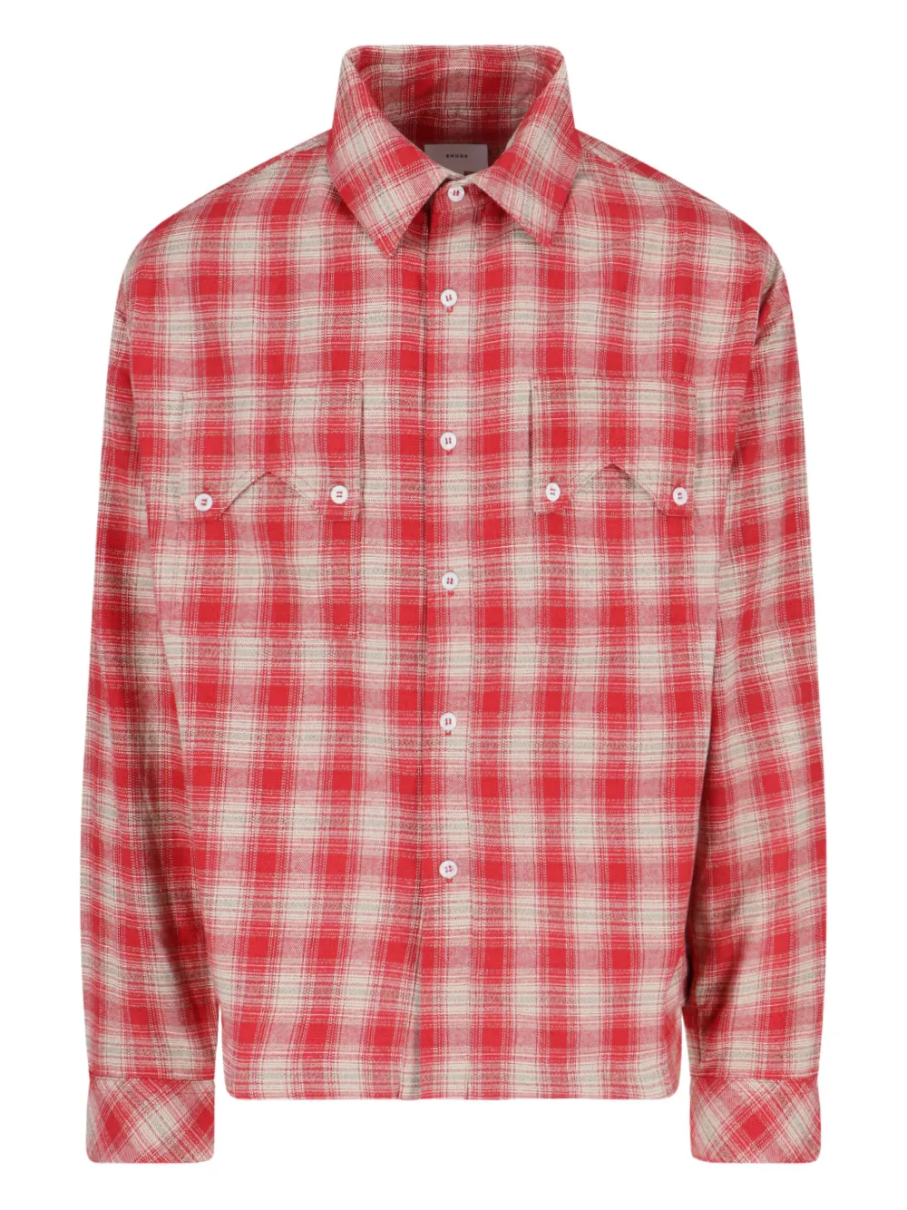 RHUDE Geruit overhemd Rood