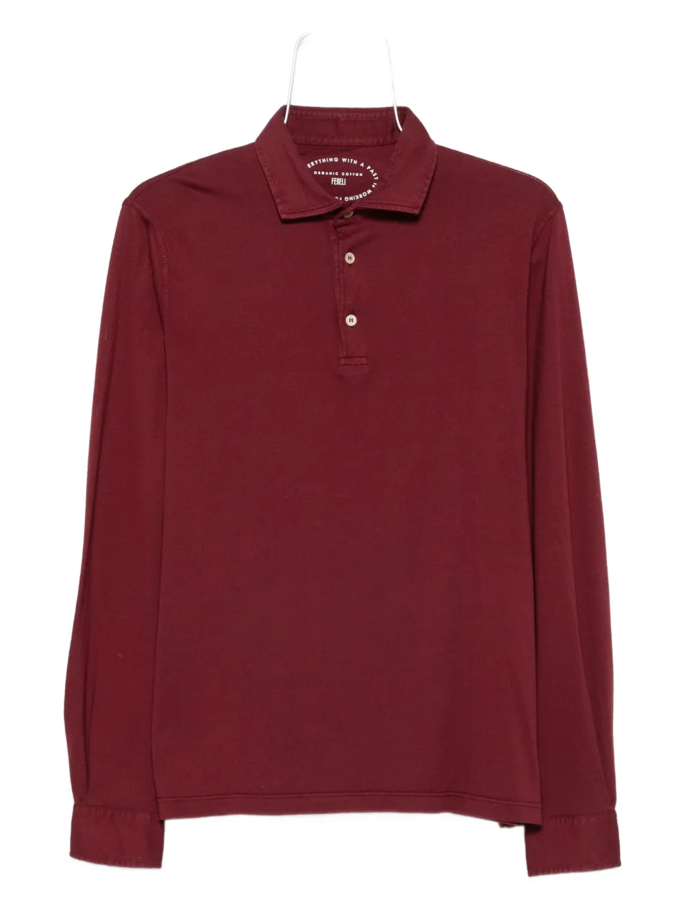 Fedeli long-sleeve polo shirt Rood