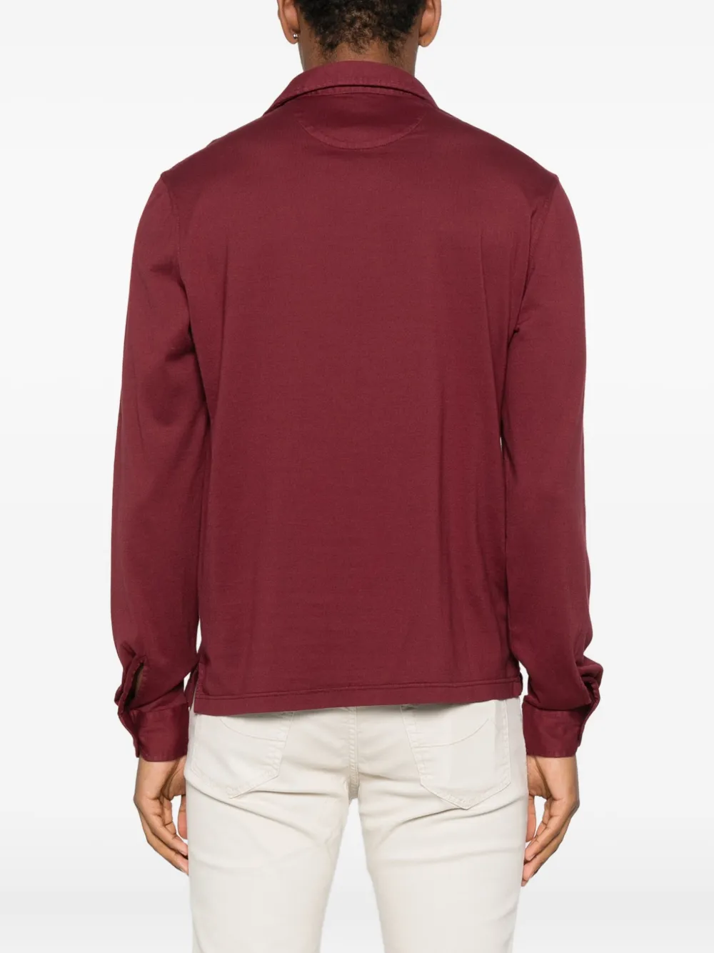 Fedeli long-sleeve polo shirt Rood