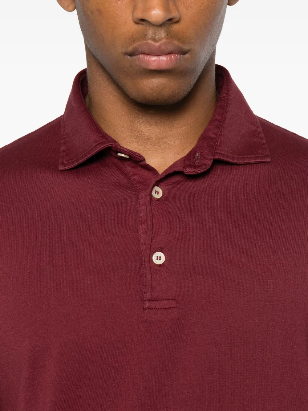 Fedeli long-sleeve polo shirt Rood