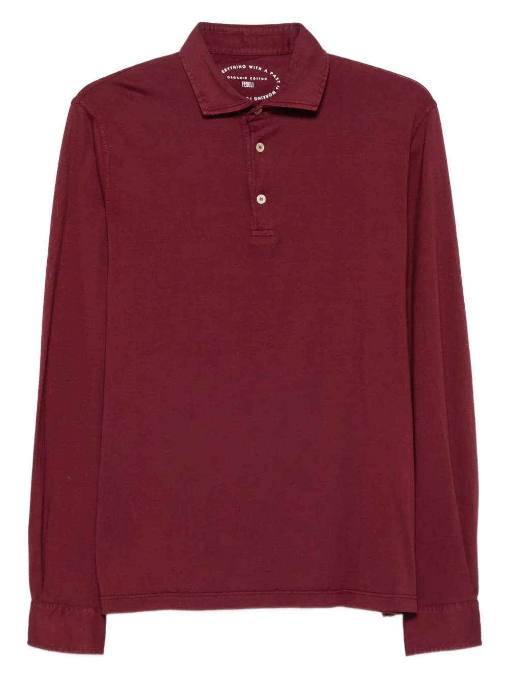 Fedeli long-sleeve polo shirt Rood