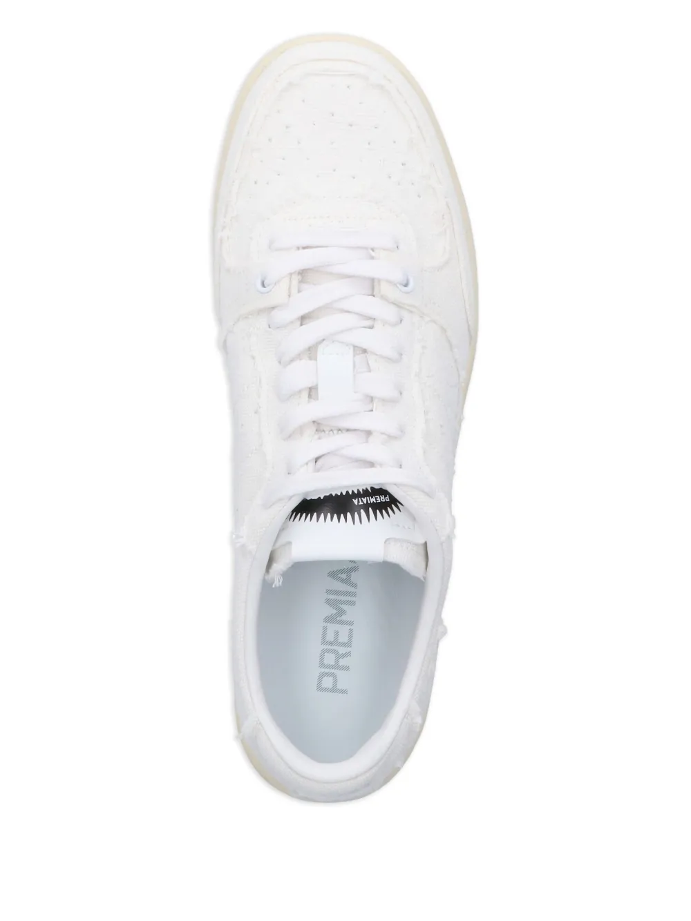 Premiata BSKT Clayd frayed-detail sneakers White