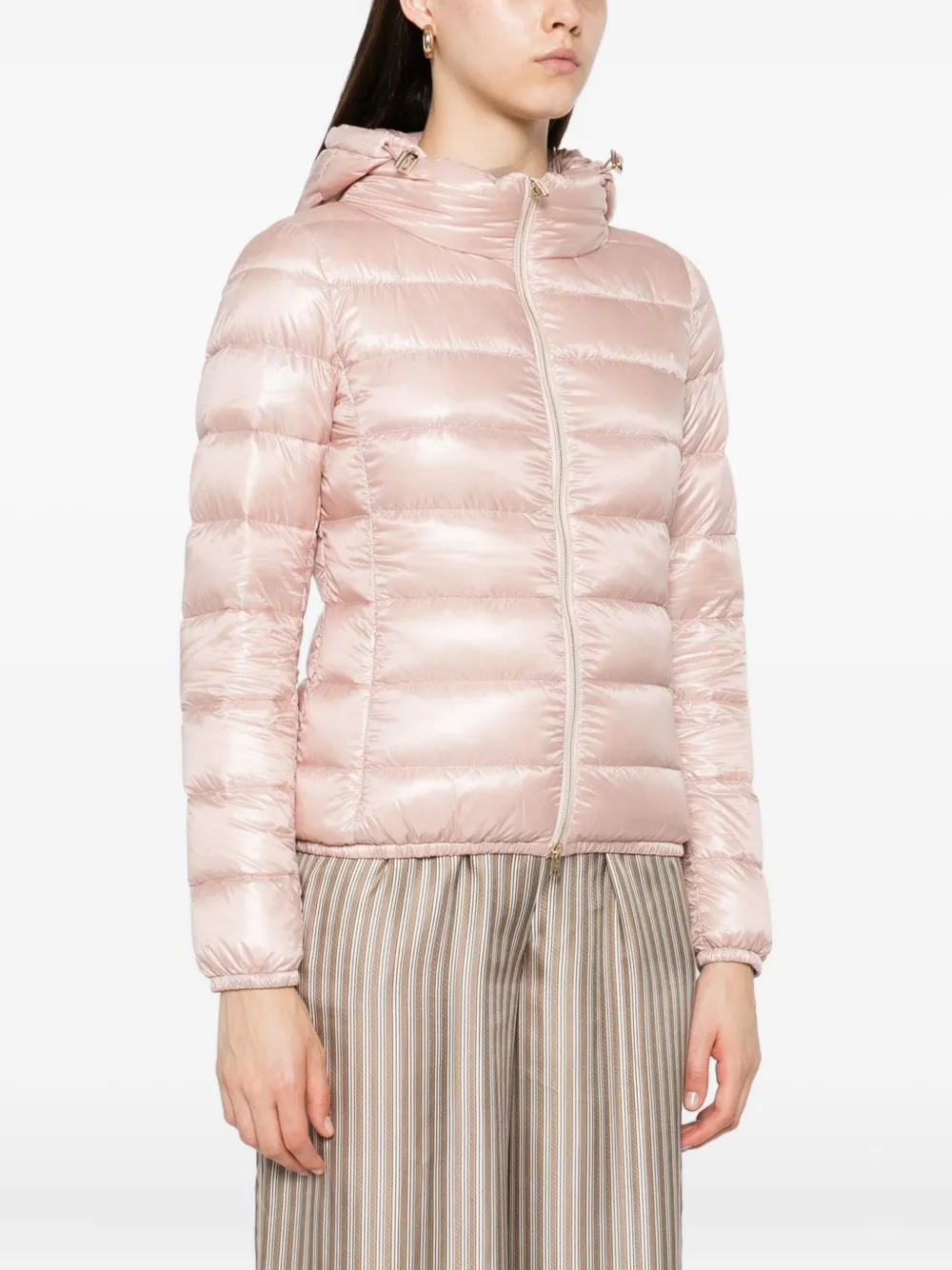 Herno Gevoerd jack met capuchon Roze
