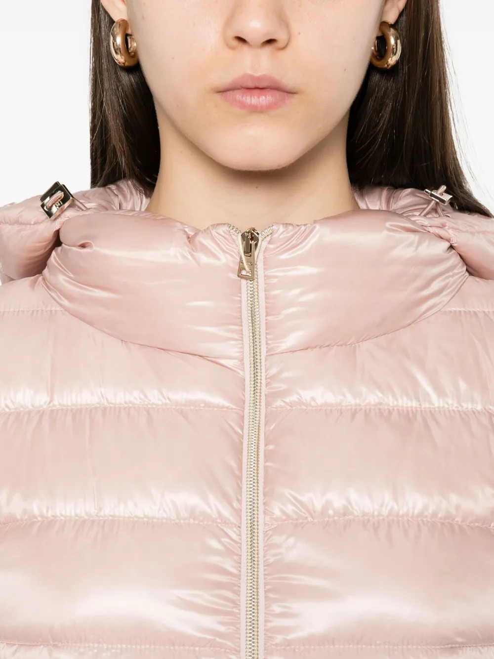 Herno Gevoerd jack met capuchon Roze
