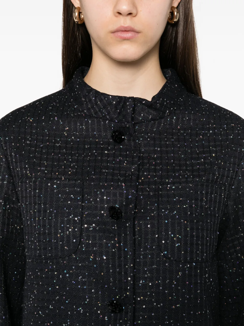 Max Mara sequin-embellished jacket Blauw