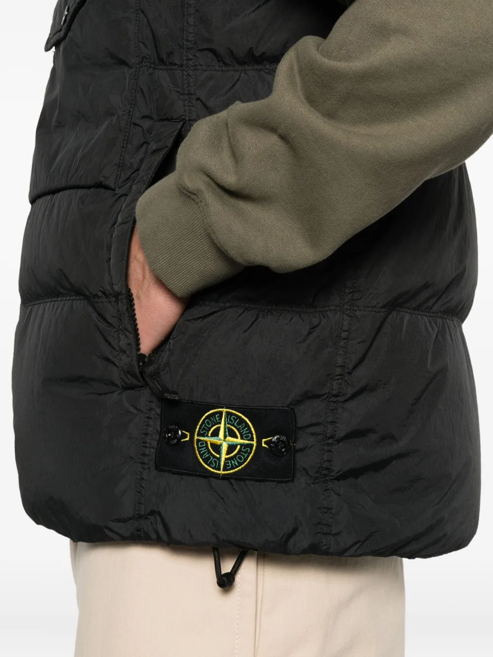 Stone Island Bodywarmer met vlakken Zwart