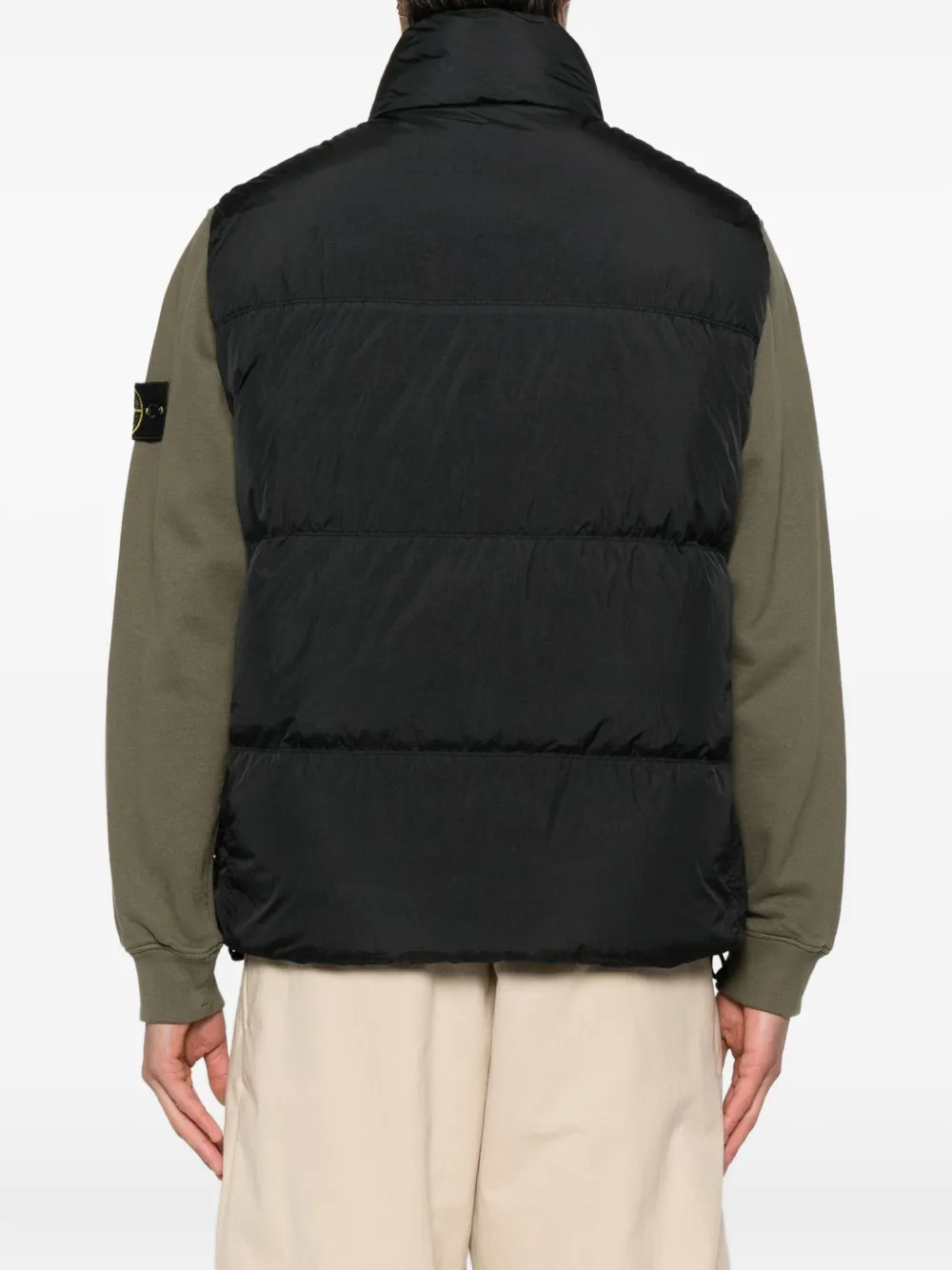Stone Island Bodywarmer met vlakken Zwart