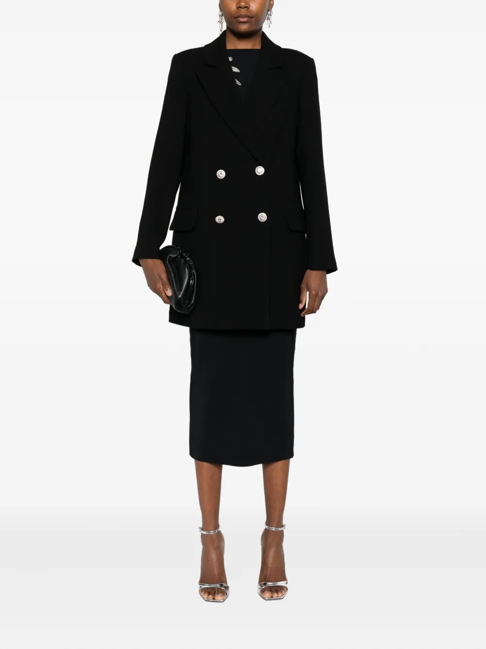 CHIARA BONI La Petite Robe Ecoply embellished double-breasted coat | Double Breasted & Peacoats | Image 2