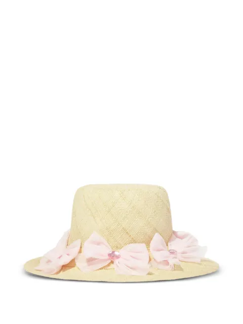 SELINIACTION KIDS tulle bows straw hat