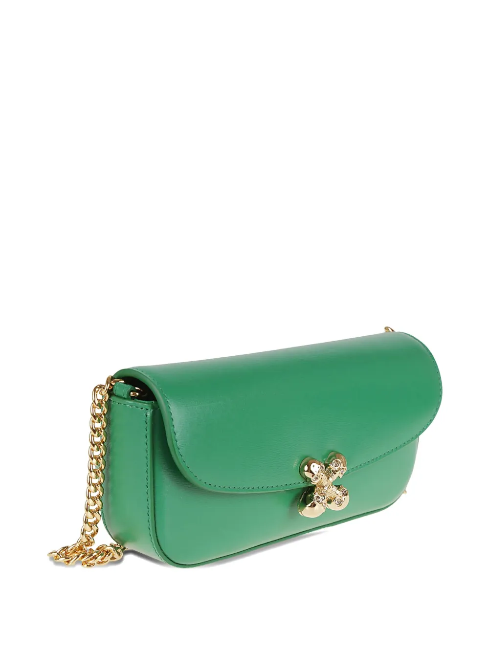 Alexander McQueen Skull Flower crossbodytas Groen