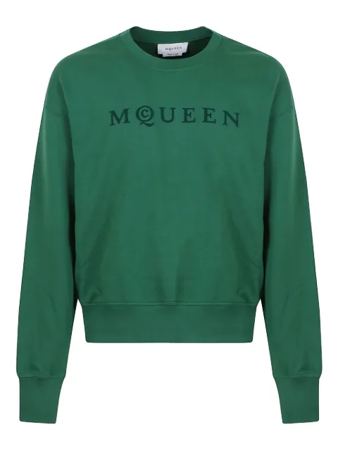 Alexander McQueen logo-embroidered cotton sweatshirt