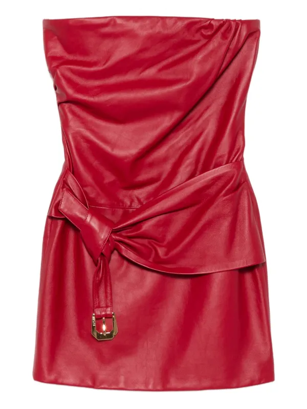 Versace Belted Strapless Mini Dress | Red | FARFETCH Versace Belted Strapless Mini Dress | Red | FARFETCH