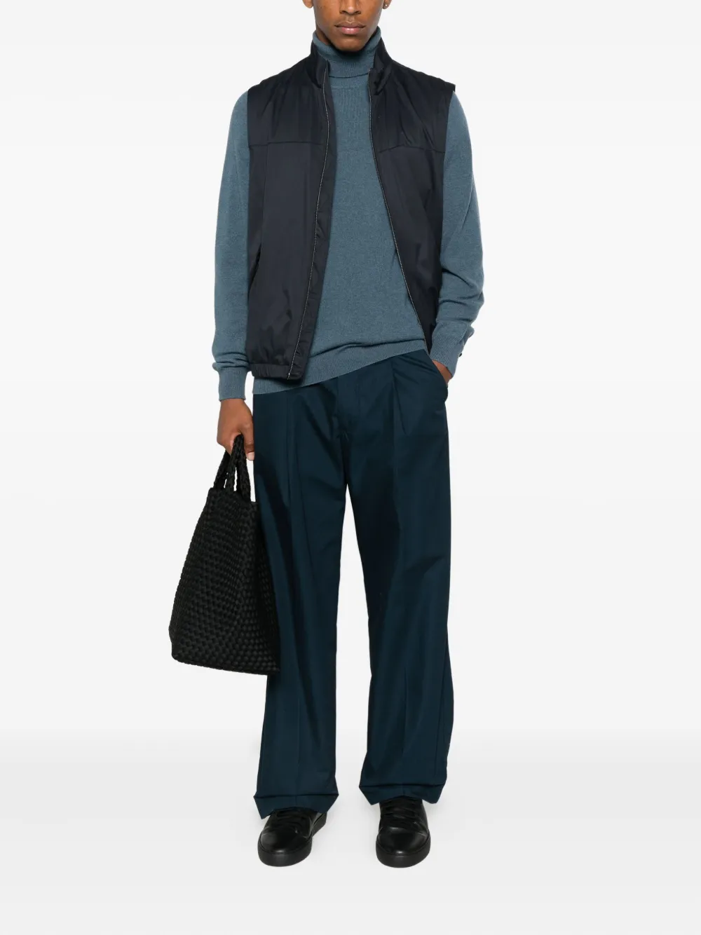 Fedeli turtleneck cashmere sweater Blauw