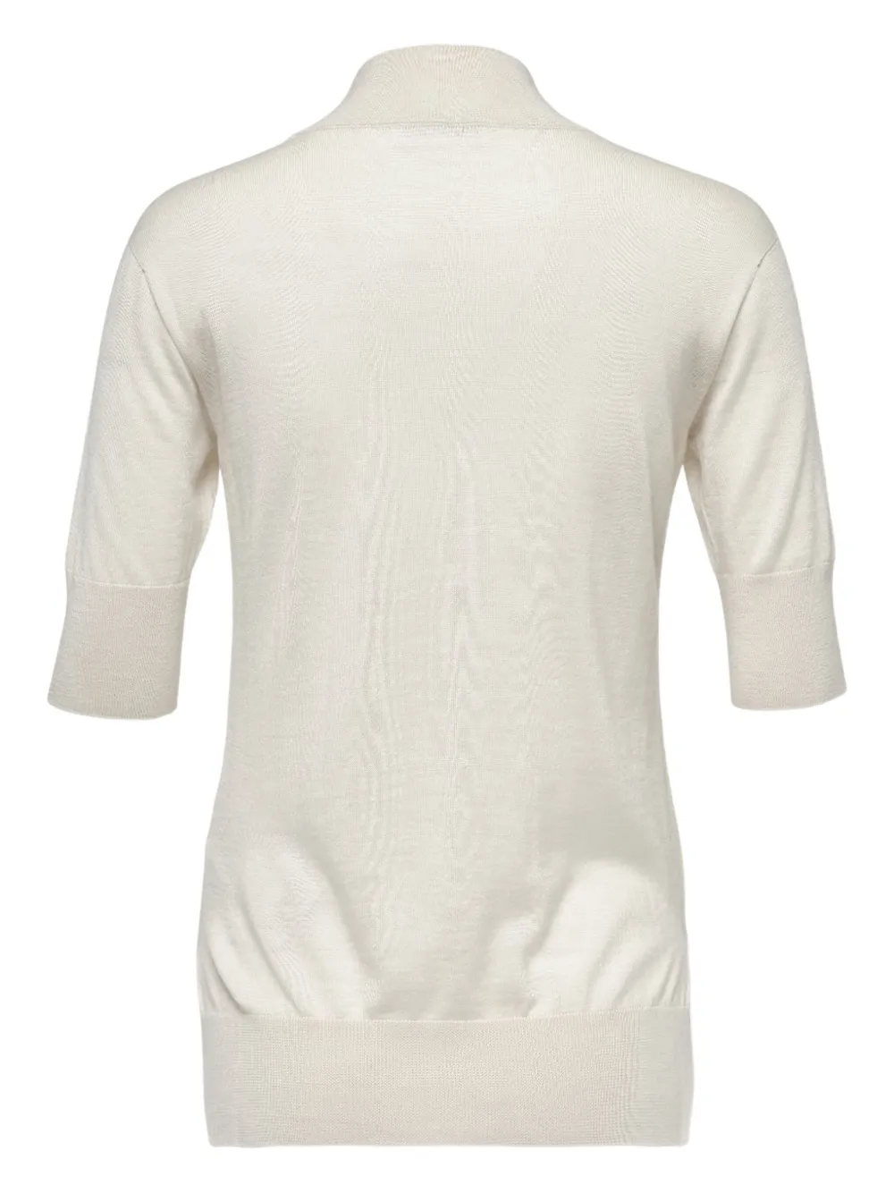 Jil Sander high-neck short-sleeves sweater Beige