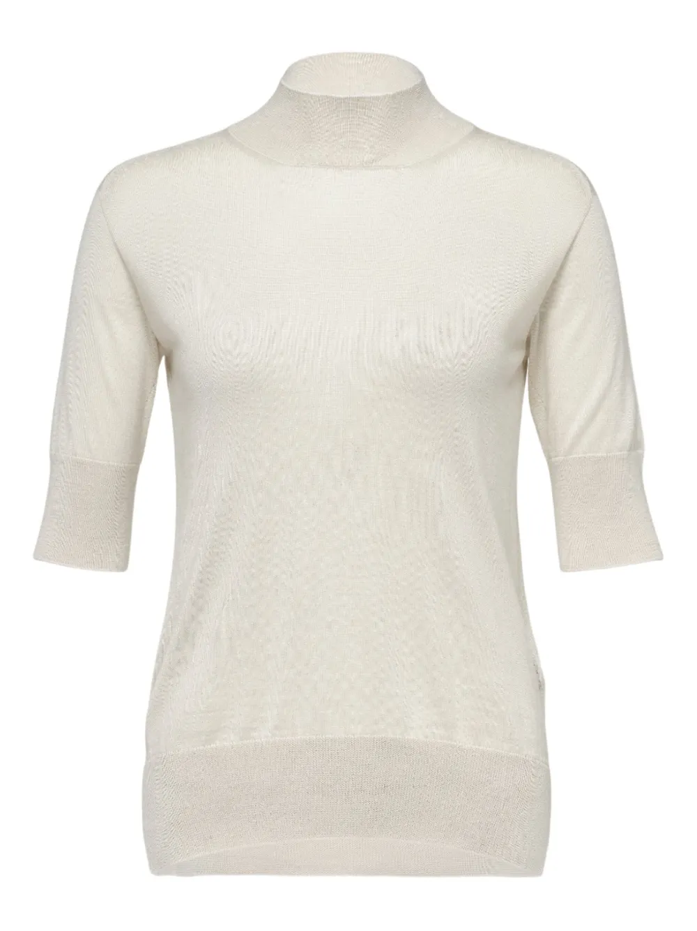 Jil Sander high-neck short-sleeves sweater Beige