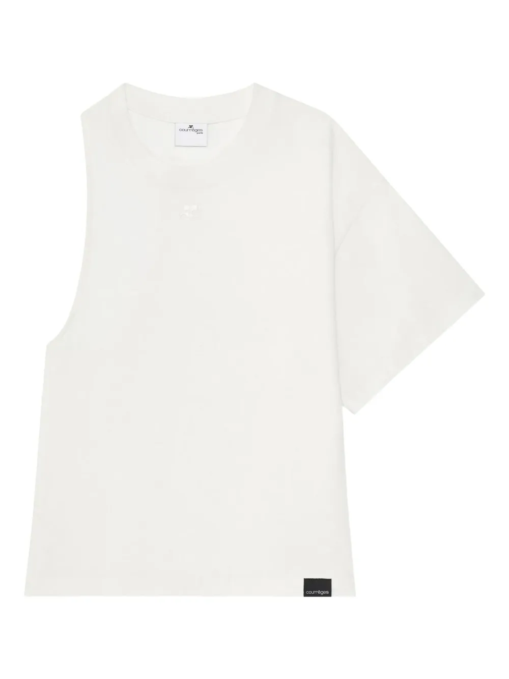 Courrèges Scuba asymmetric t-shirt - ホワイト Courrèges Scuba asymmetric t-shirt - ホワイト