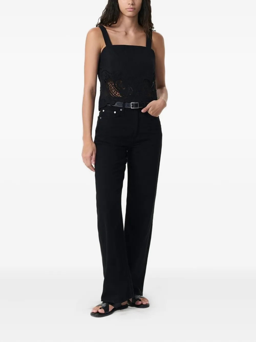 rag & bone embroidered square-neck top | Vests & Tank Tops | Image 2