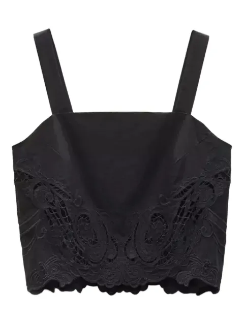 rag & bone embroidered square-neck top