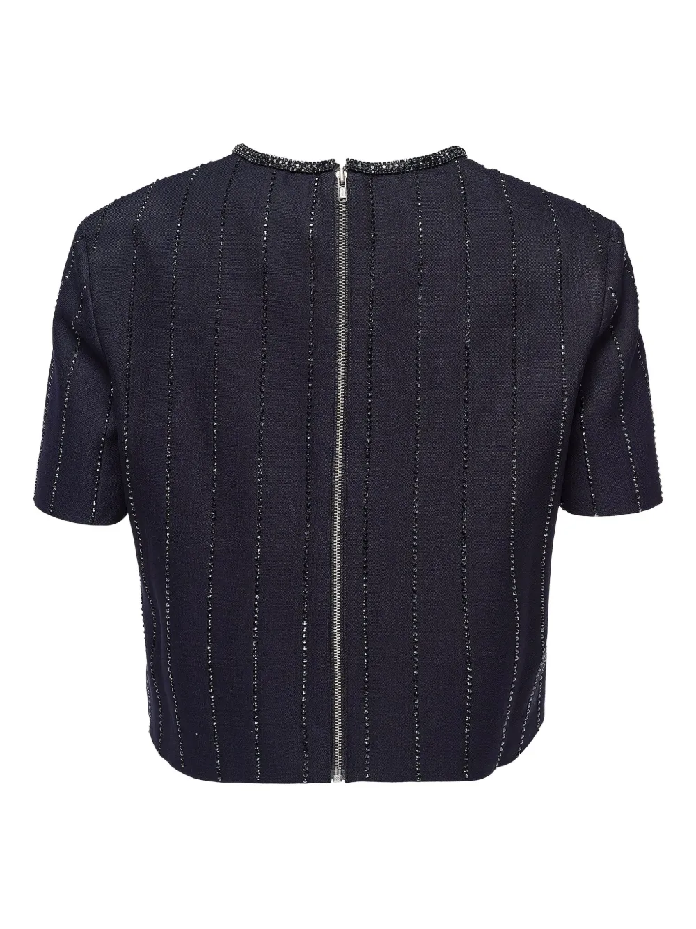 Self-Portrait crystal-embellished pinstripe top | Blouses | Image 2