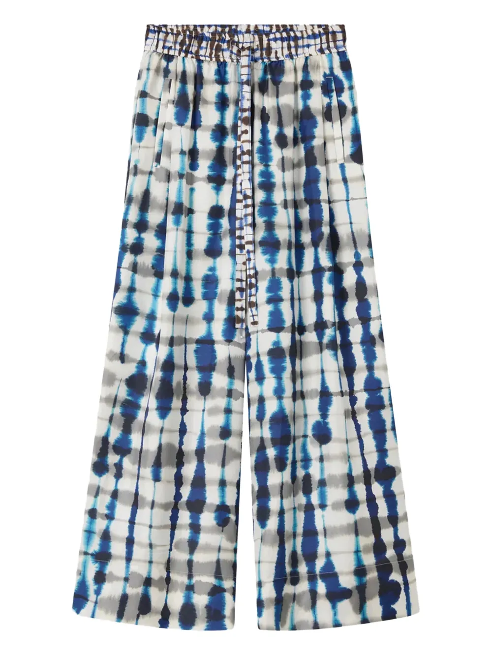 tie-dye pleated trousers