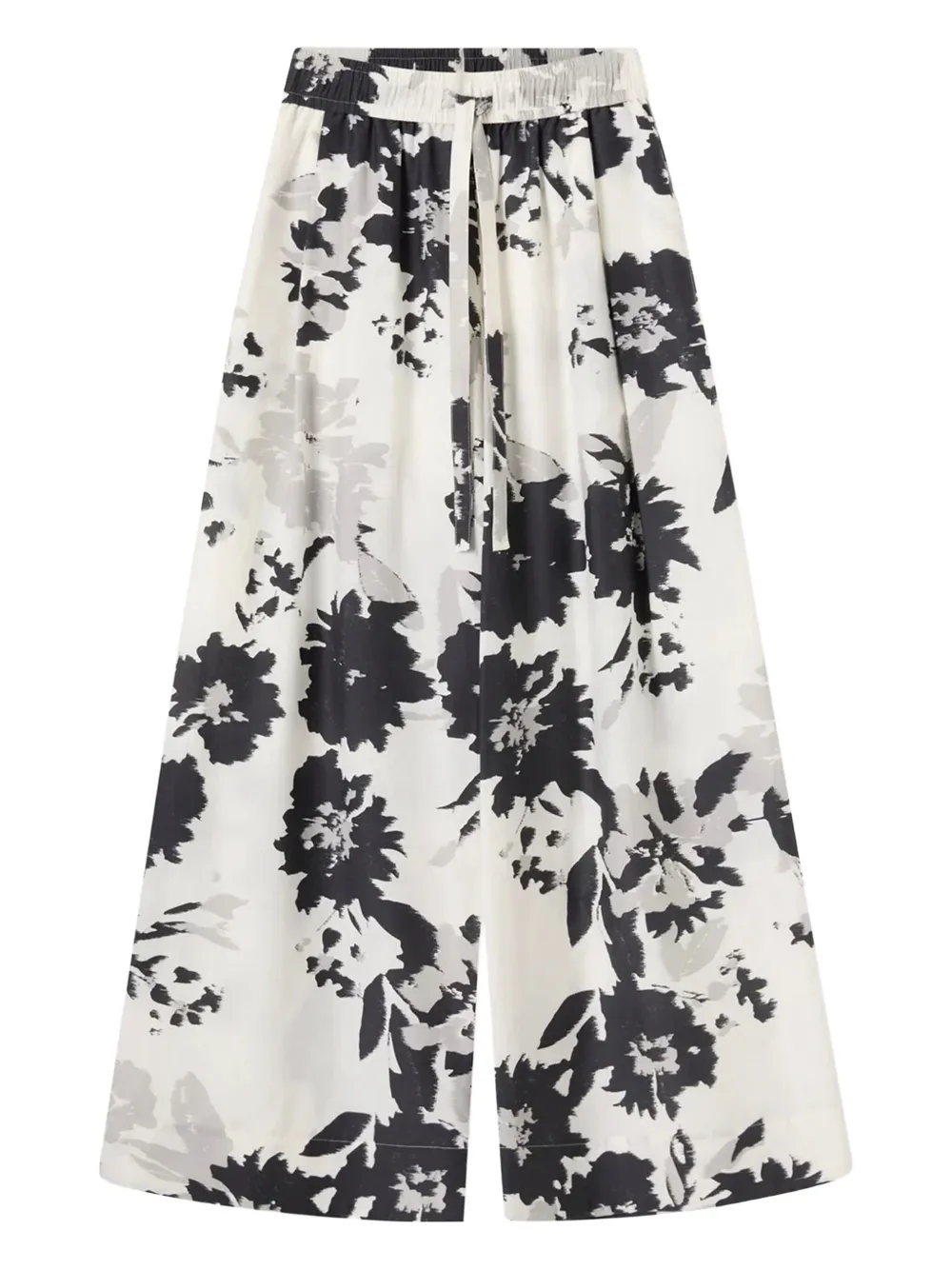 floral-print wide-leg trousers