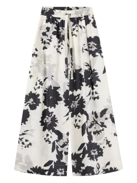 Lee Mathews floral-print wide-leg trousers