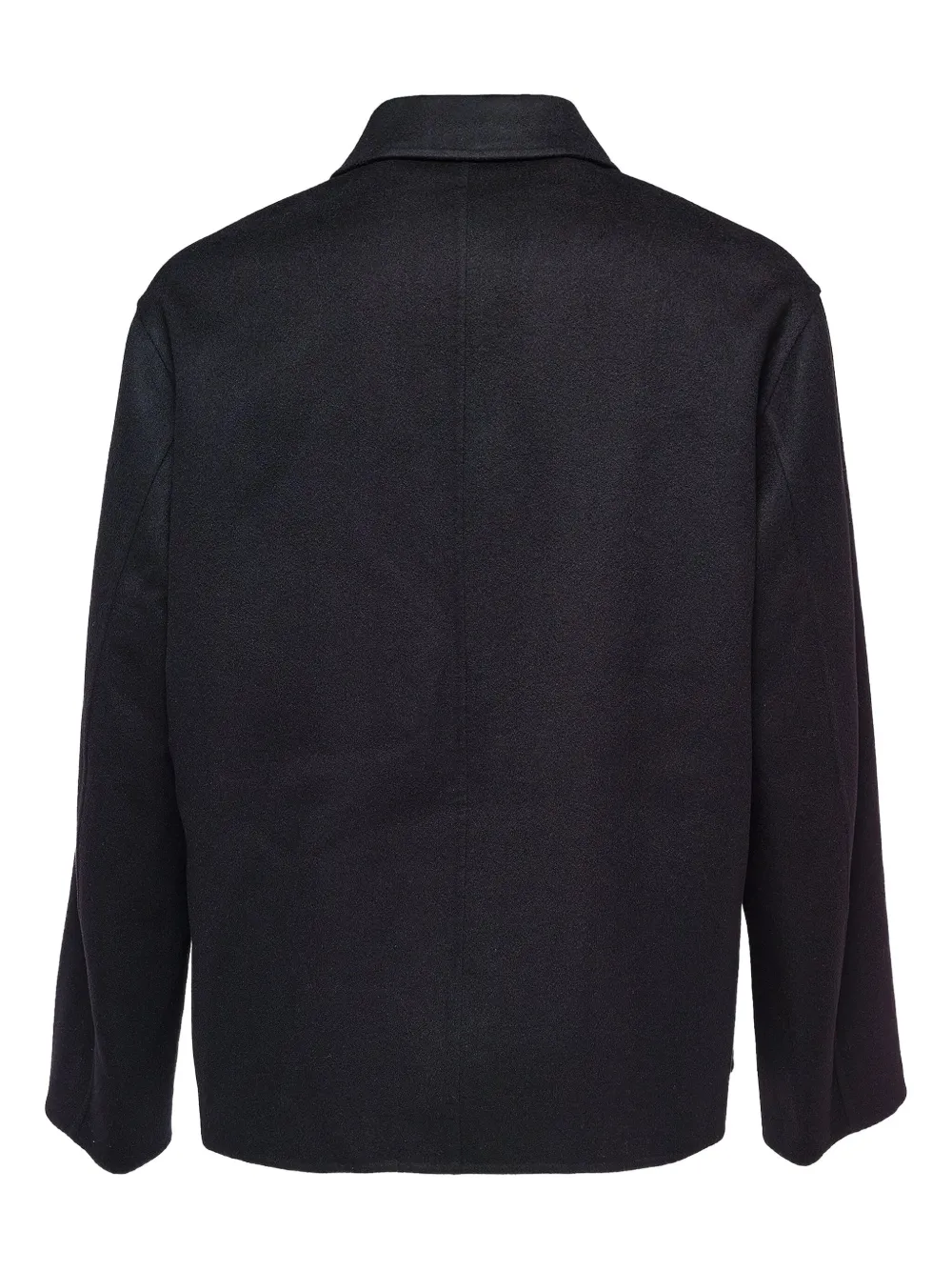 Jil Sander zip-front wool jacket Zwart