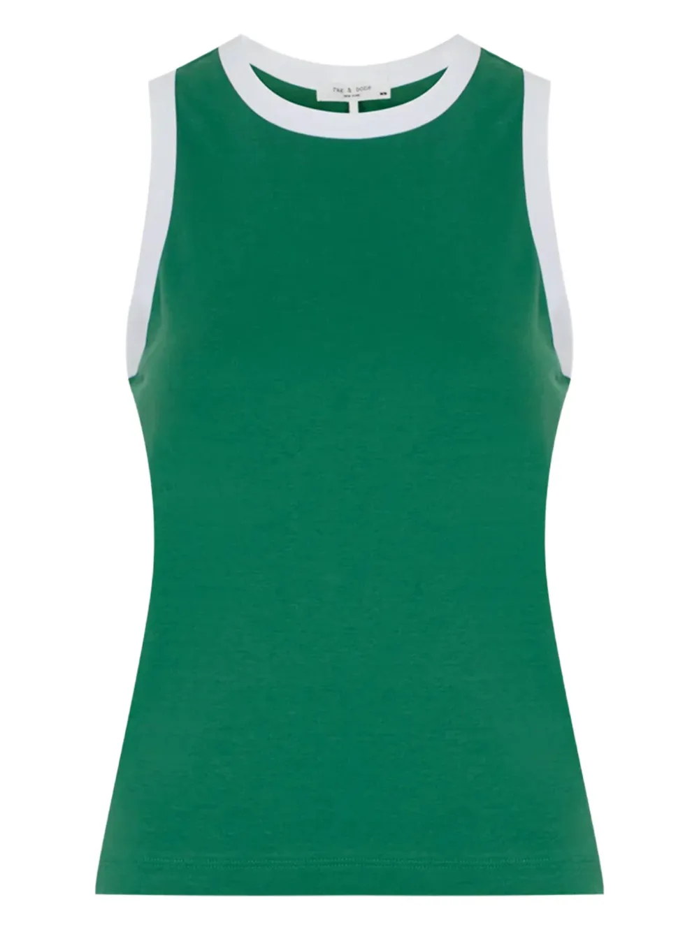 Rag & bone contrasting-trim tank top Groen