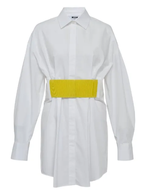 MSGM belted mini shirt dress