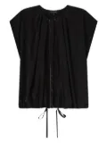 Lee Mathews pleated drawstring top - Black