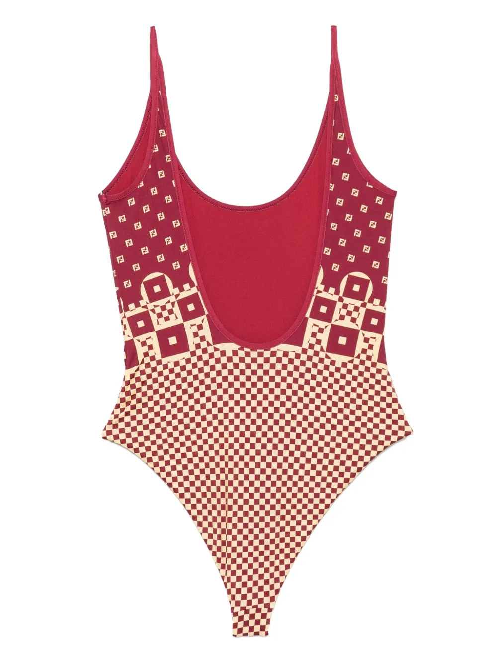 FENDI Badpak met geometrische print Rood
