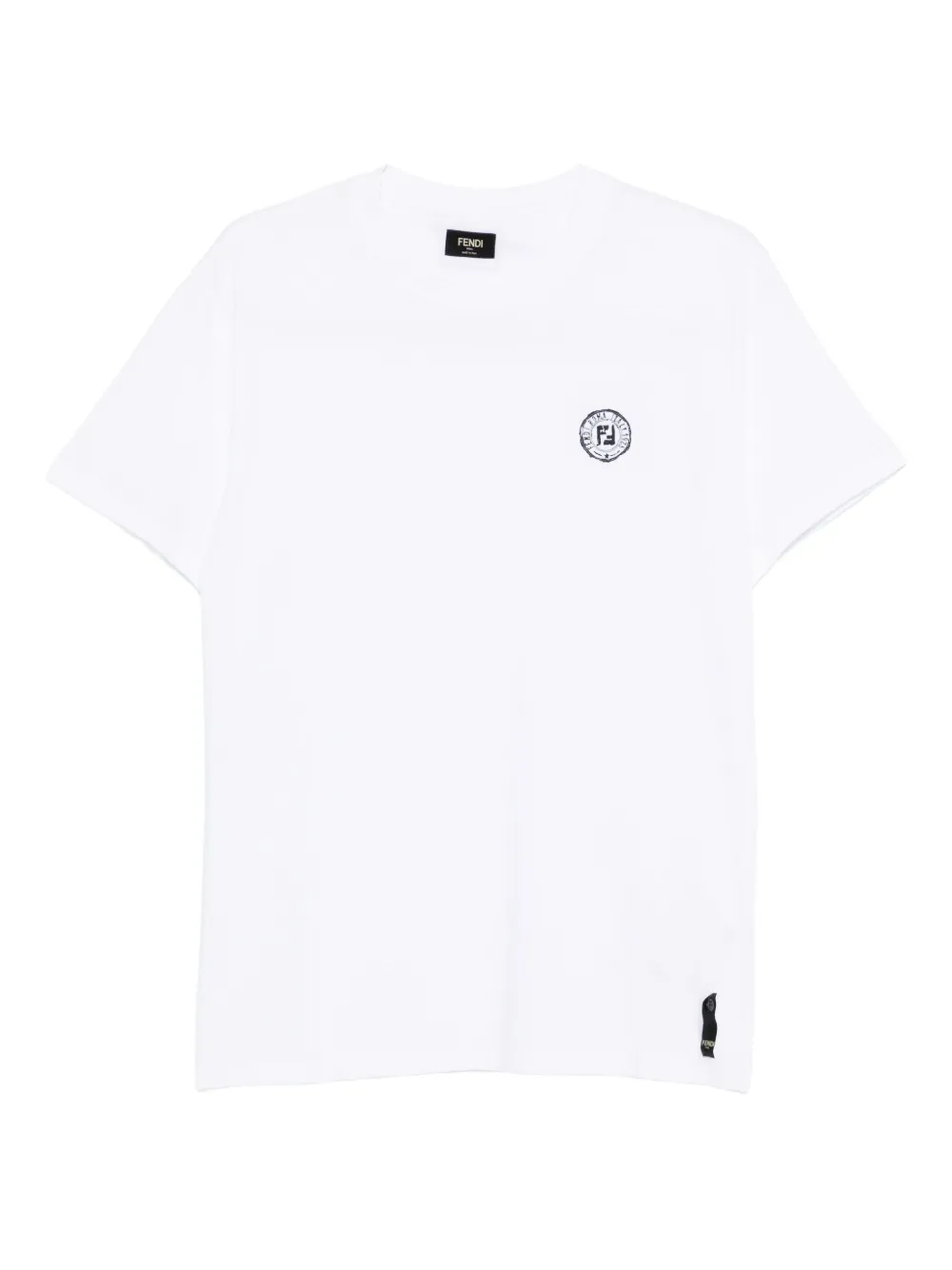 FENDI Poloshirt met logoplakkaat Wit