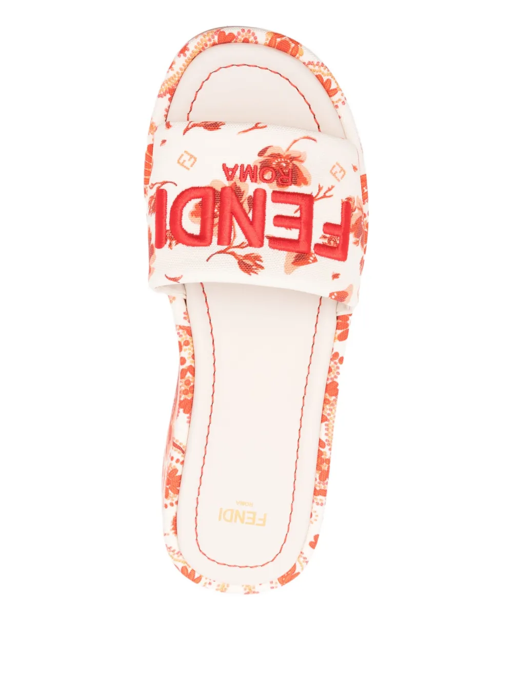 FENDI 55 mm Sunshine sandalen met bloemenprint Beige