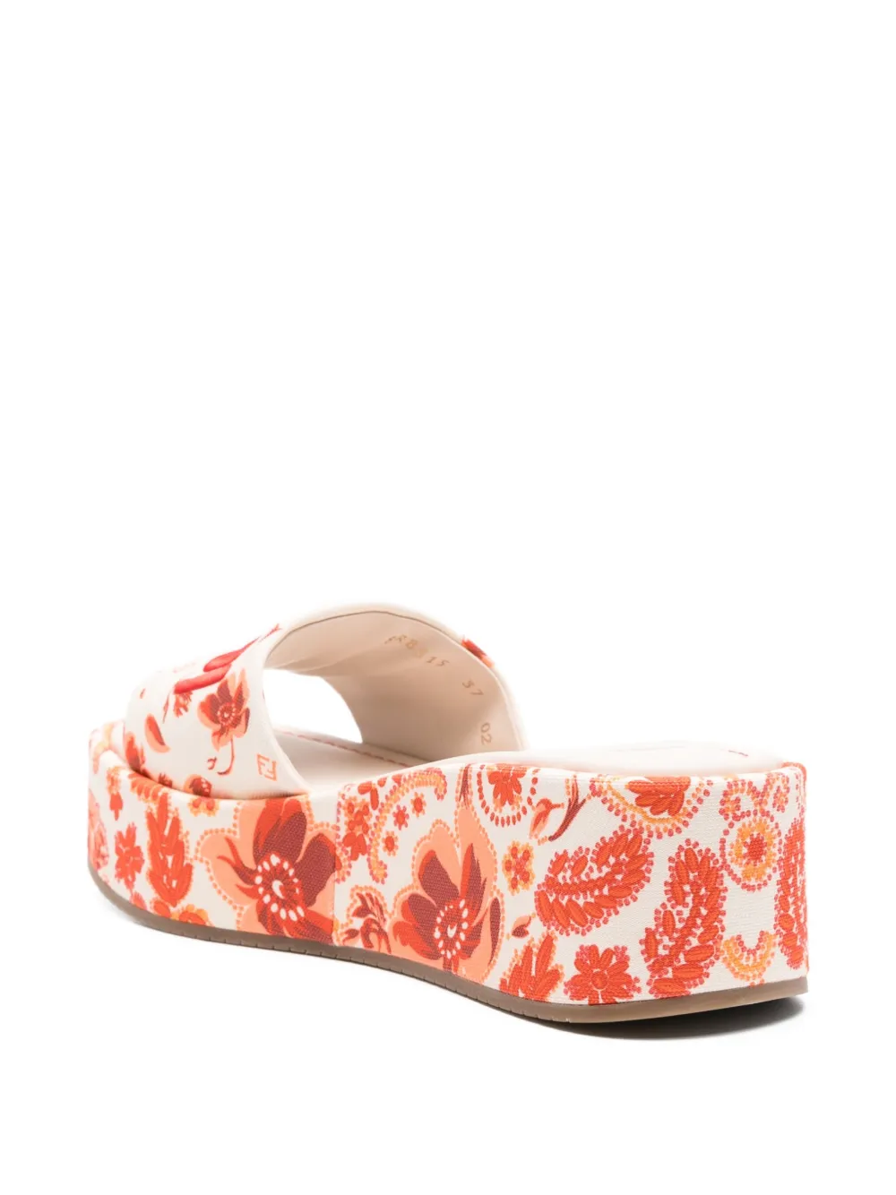 FENDI 55 mm Sunshine sandalen met bloemenprint Beige
