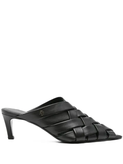 ANINE BING 55mm Eve woven leather mules