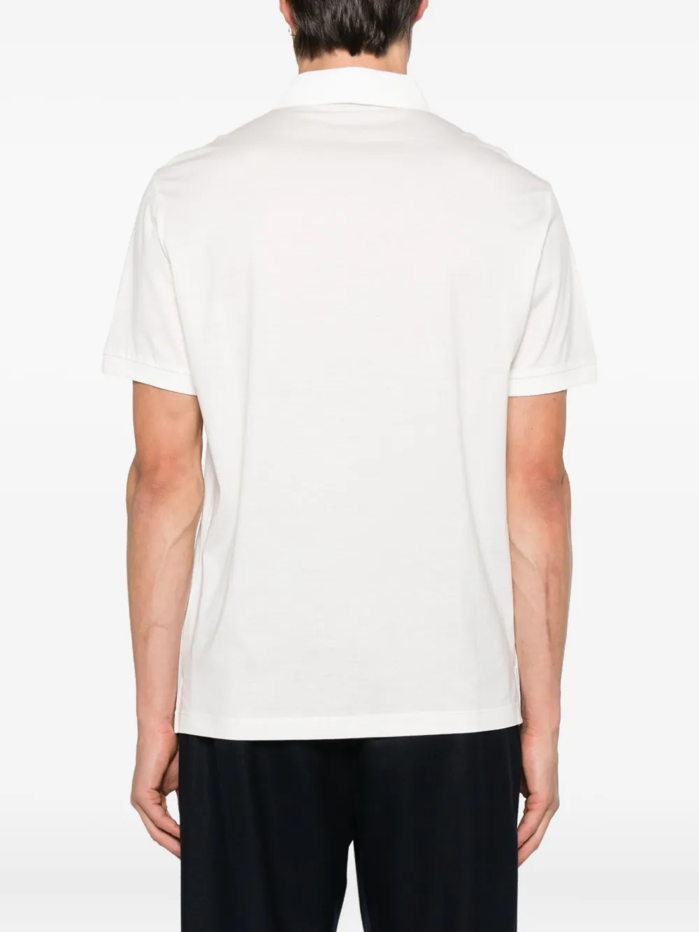 Emporio Armani Poloshirt met geborduurd logo Wit
