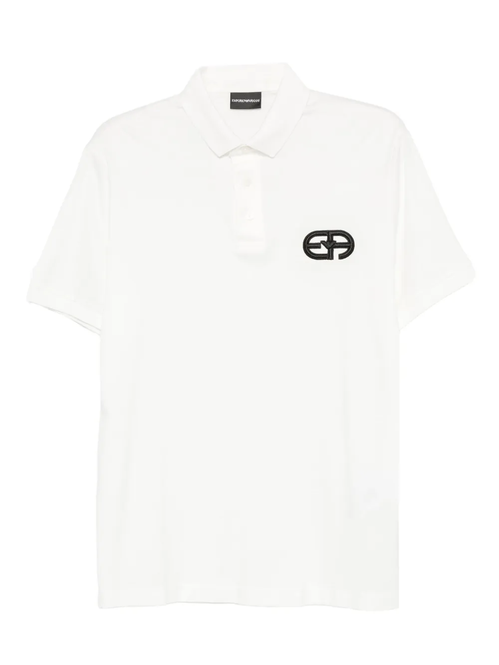 Emporio Armani logo-embroidered polo shirt | White | Image 1