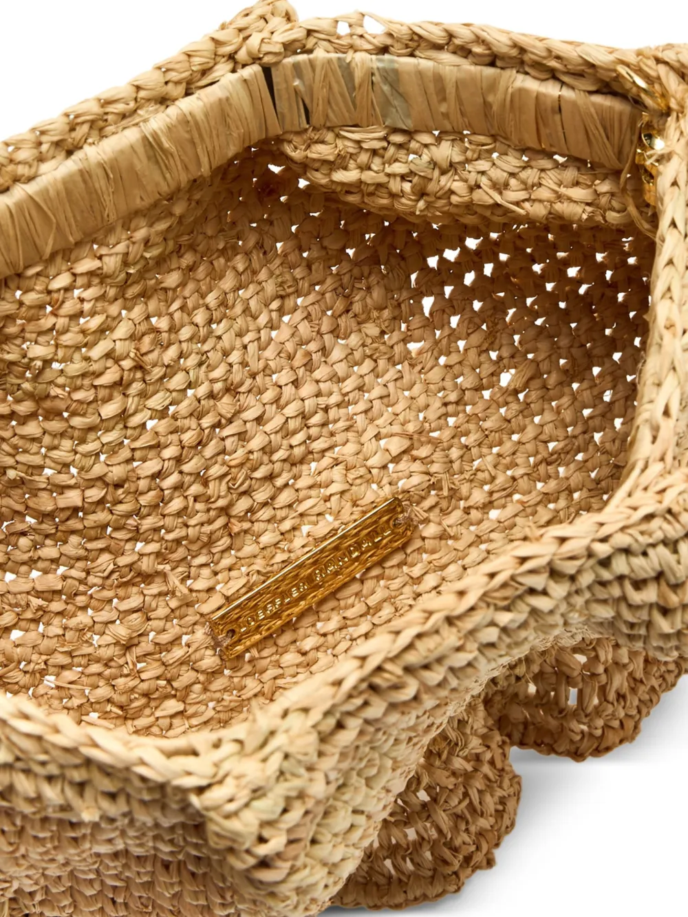 Loeffler Randall Mavis Ruffled Raffia Clutch