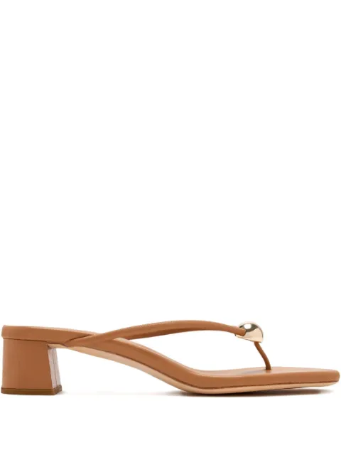 Loeffler Randall 50mm Odessa leather-thong ball-embellishment sandals