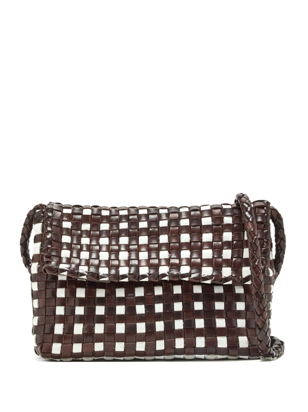 Loeffler Randall Vinnie woven-leather mini crossbody bag | Brown | Image 1