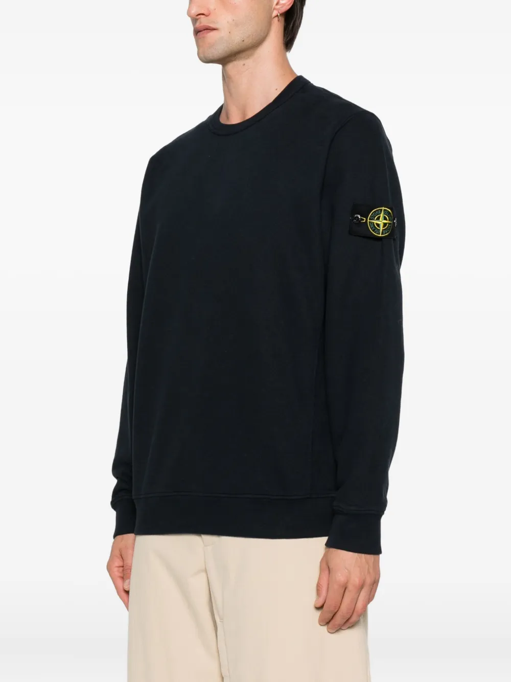 Stone Island Sweater met Compass-logopatch Blauw