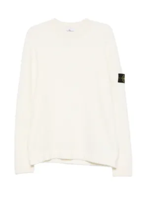 STONE ISLAND アイボリー リブ編みセーター STONE あ*ま様 STONE 