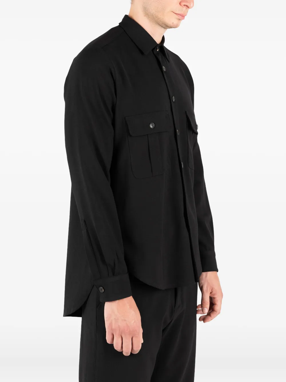 Société Anonyme K Work shirt met klepzak Zwart