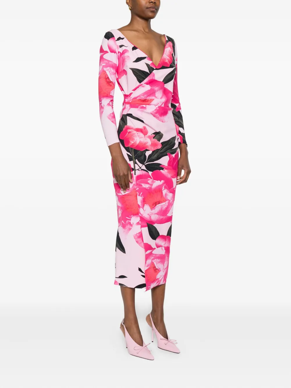 CHIARA BONI La Petite Robe Midi-wikkeljurk Roze