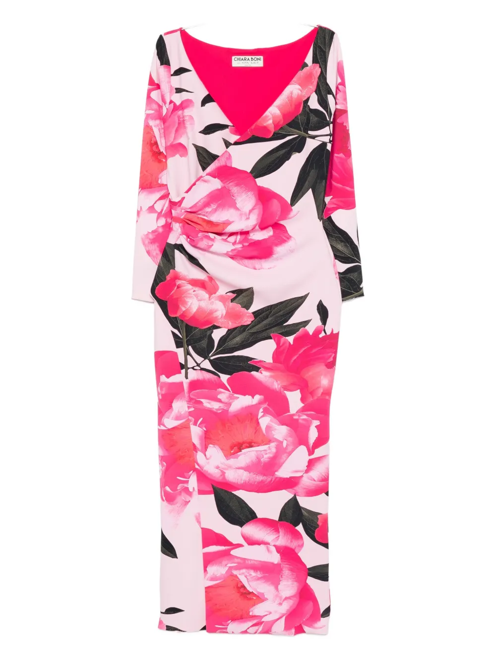 CHIARA BONI La Petite Robe floral-print wrap midi dress | Pink | Image 1