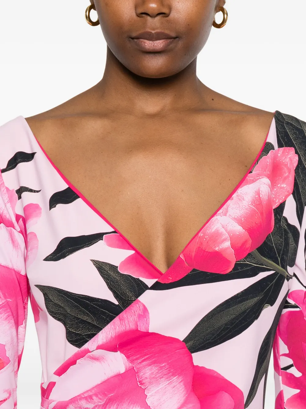 CHIARA BONI La Petite Robe Midi-wikkeljurk Roze